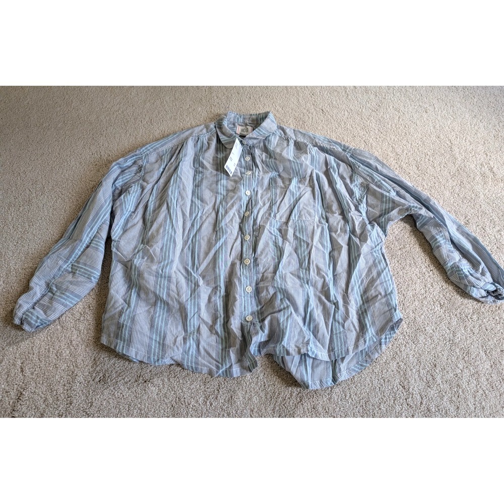 Urban Outfitters BDG Long Sleeve Striped Button Down Shirt Size Small NWT